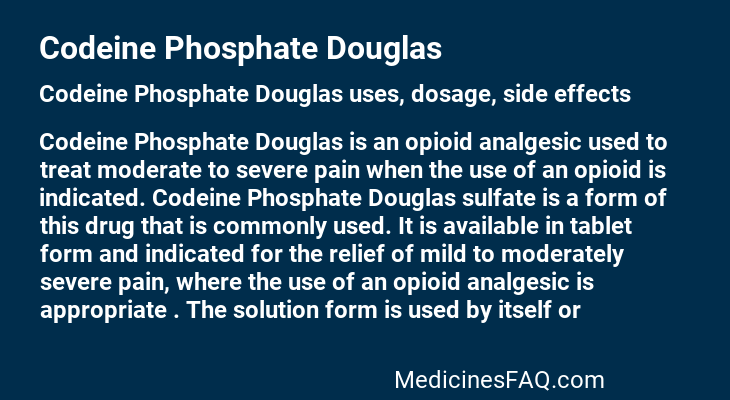 Codeine Phosphate Douglas