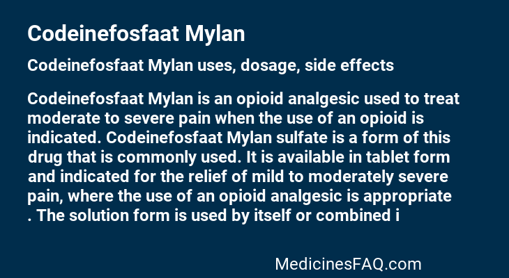 Codeinefosfaat Mylan