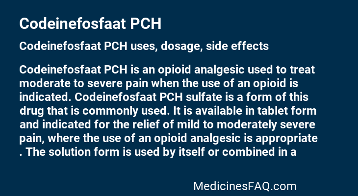 Codeinefosfaat PCH