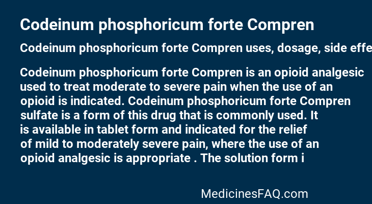 Codeinum phosphoricum forte Compren