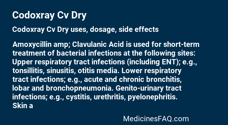 Codoxray Cv Dry