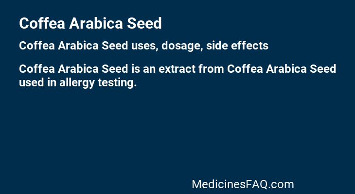 Coffea Arabica Seed