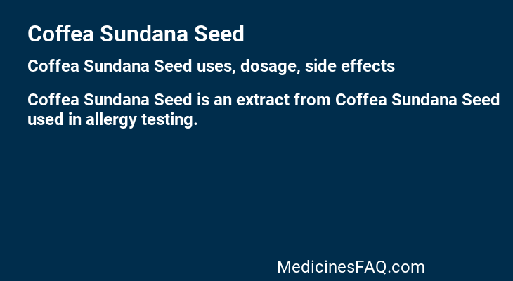 Coffea Sundana Seed