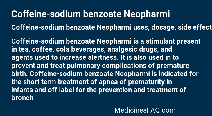 Coffeine-sodium benzoate Neopharmi