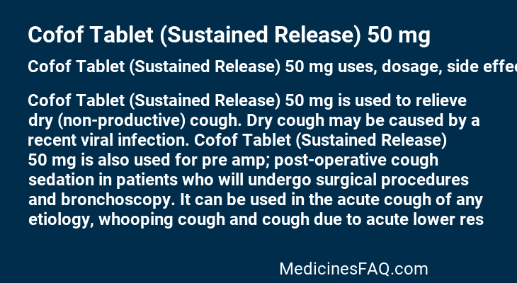 Cofof Tablet (Sustained Release) 50 mg