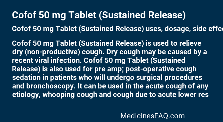 Cofof 50 mg Tablet (Sustained Release)