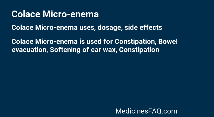 Colace Micro-enema