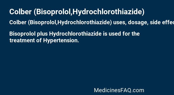 Colber (Bisoprolol,Hydrochlorothiazide)