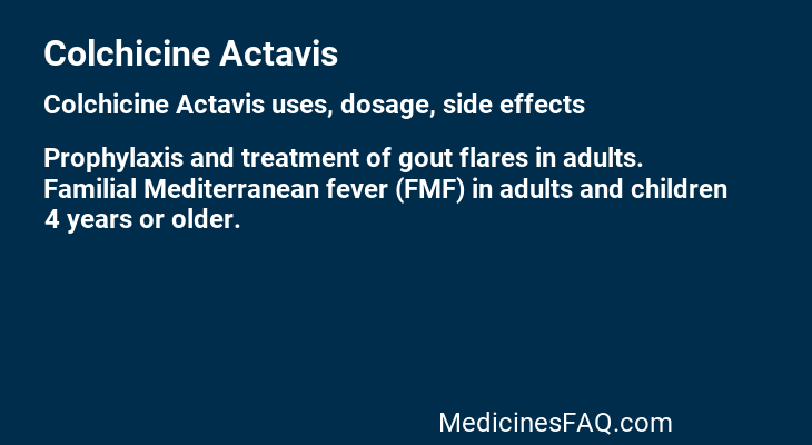 Colchicine Actavis