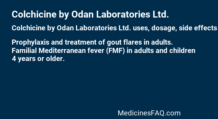 Colchicine by Odan Laboratories Ltd.