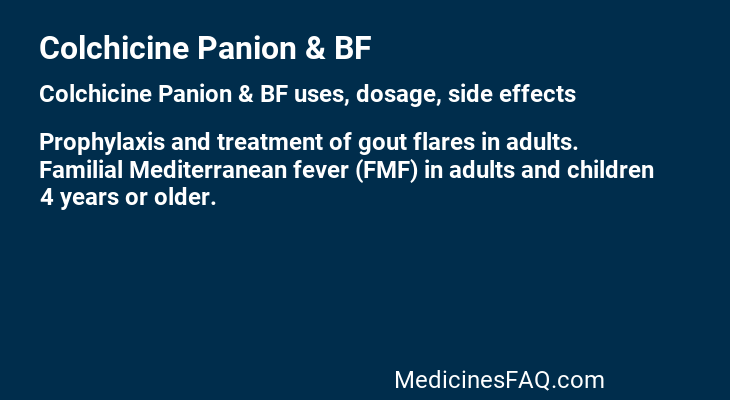 Colchicine Panion & BF