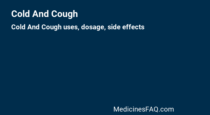 Cold And Cough