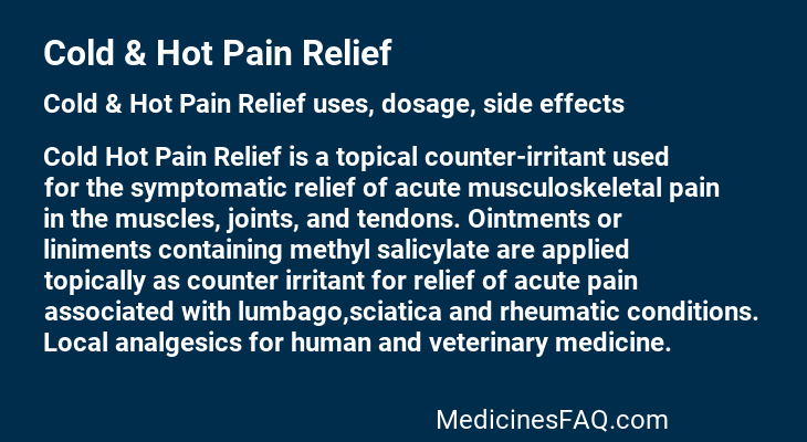 Cold & Hot Pain Relief