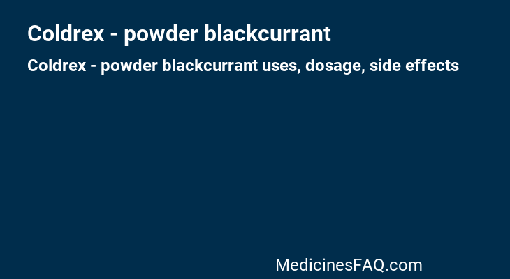 Coldrex - powder blackcurrant