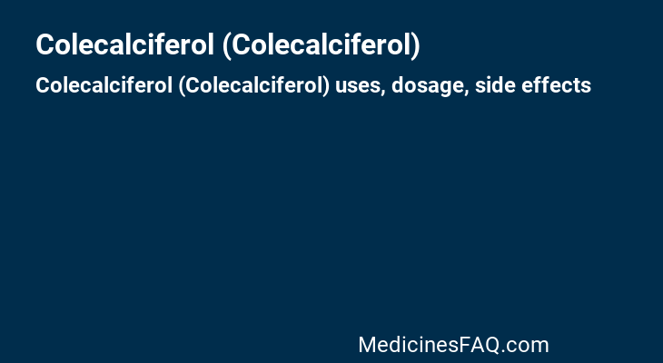 Colecalciferol (Colecalciferol)