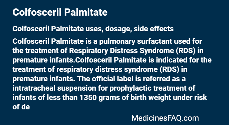 Colfosceril Palmitate