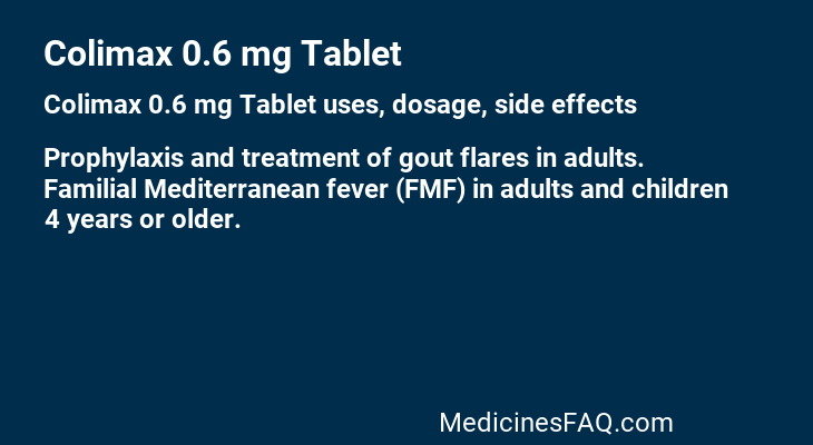 Colimax 0.6 mg Tablet