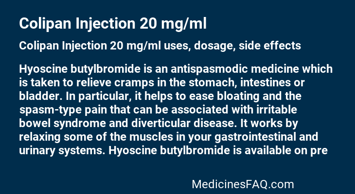 Colipan Injection 20 mg/ml