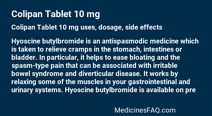 Colipan Tablet 10 mg