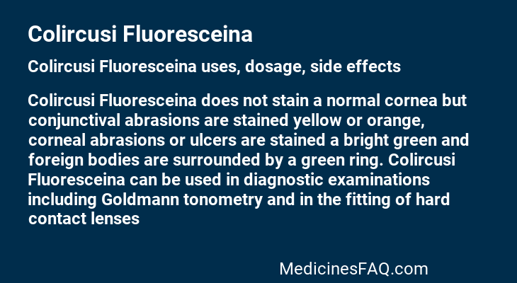 Colircusi Fluoresceina