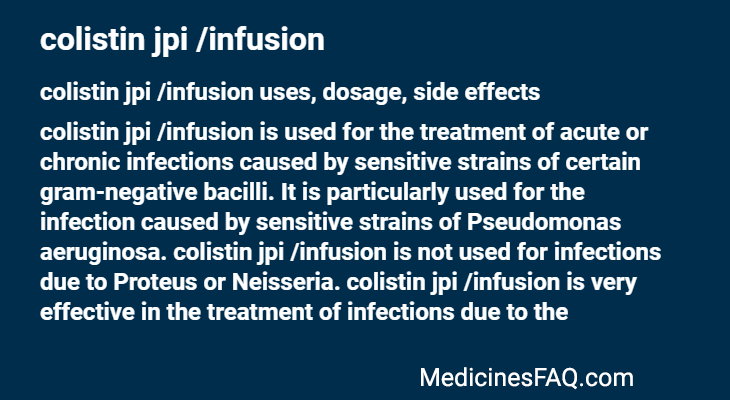 colistin jpi /infusion