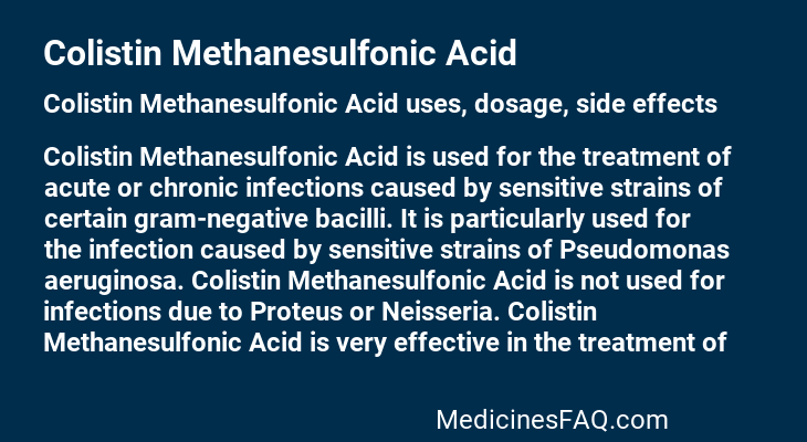 Colistin Methanesulfonic Acid