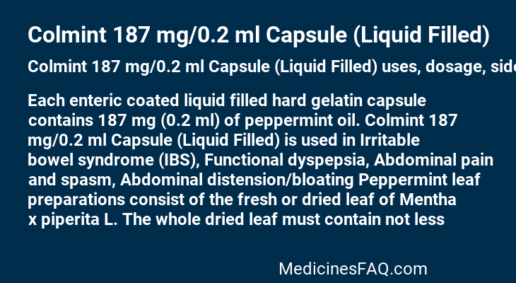 Colmint 187 mg/0.2 ml Capsule (Liquid Filled)