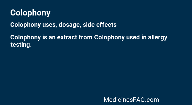 Colophony