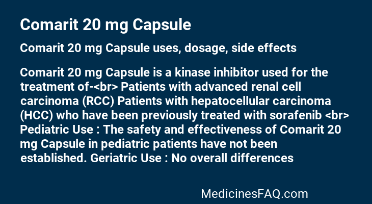 Comarit 20 mg Capsule