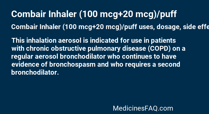 Combair Inhaler (100 mcg+20 mcg)/puff