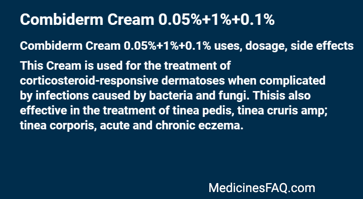 Combiderm Cream 0.05%+1%+0.1%