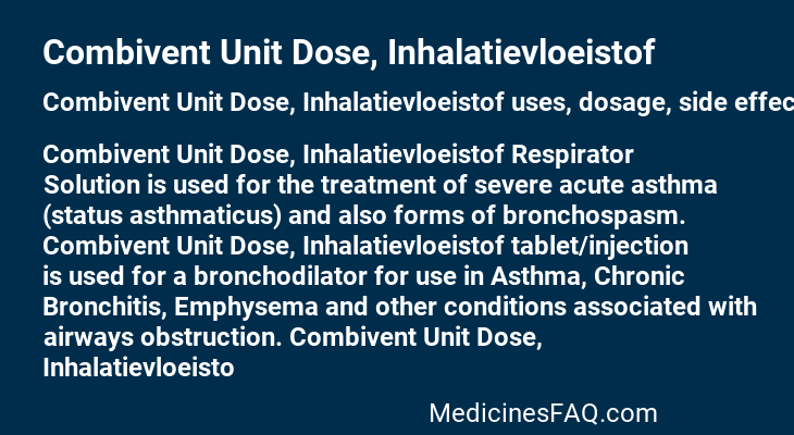 Combivent Unit Dose, Inhalatievloeistof