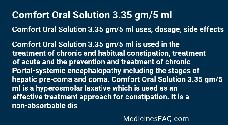Comfort Oral Solution 3.35 gm/5 ml