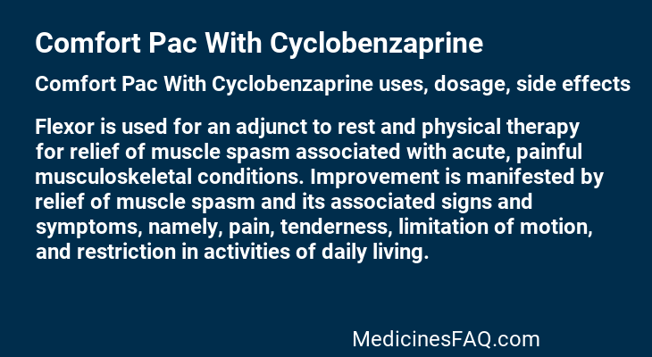 Comfort Pac With Cyclobenzaprine
