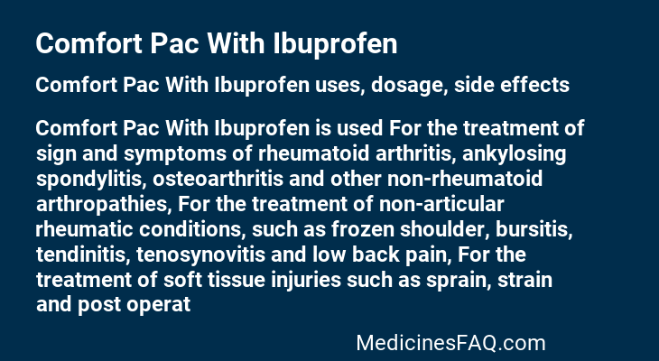 Comfort Pac With Ibuprofen