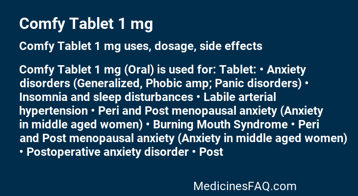 Comfy Tablet 1 mg