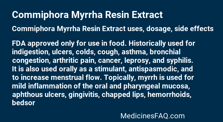 Commiphora Myrrha Resin Extract