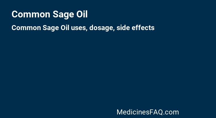 Common Sage Oil