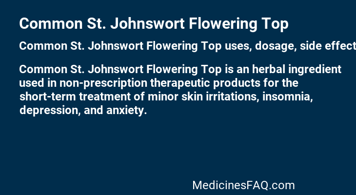 Common St. Johnswort Flowering Top