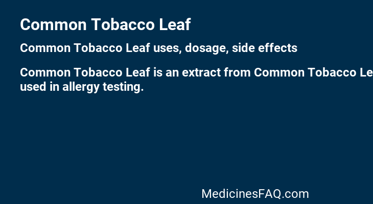 Common Tobacco Leaf