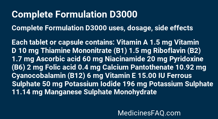 Complete Formulation D3000