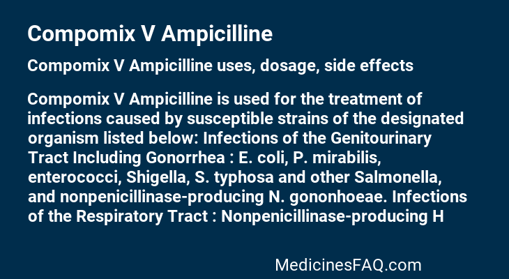 Compomix V Ampicilline