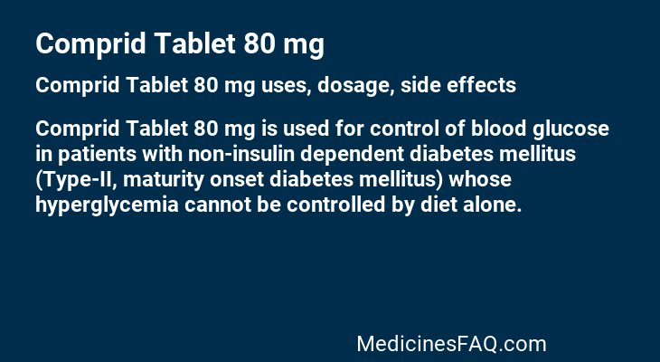 Comprid Tablet 80 mg