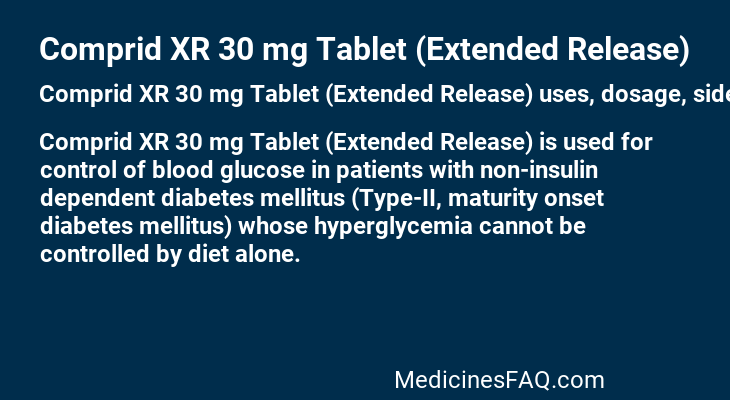 Comprid XR 30 mg Tablet (Extended Release)