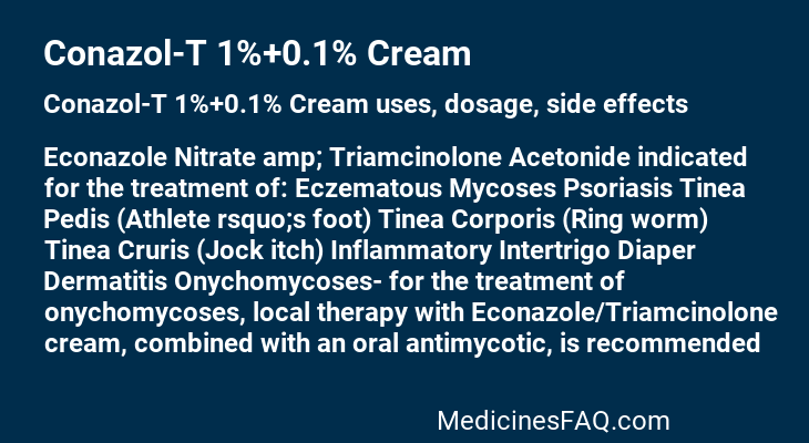 Conazol-T 1%+0.1% Cream