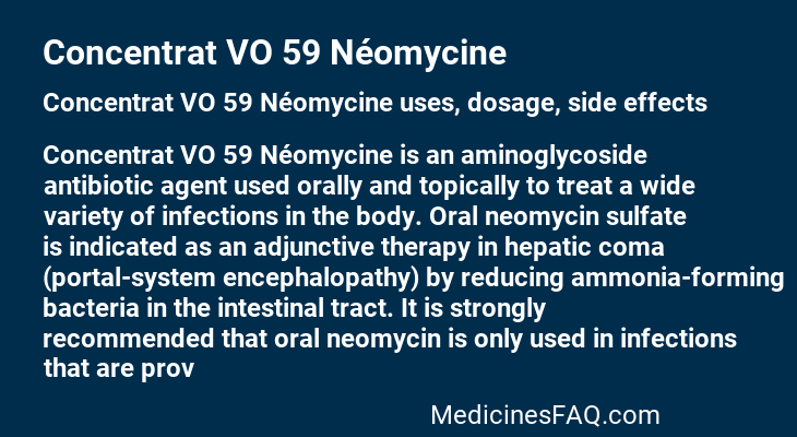 Concentrat VO 59 Néomycine