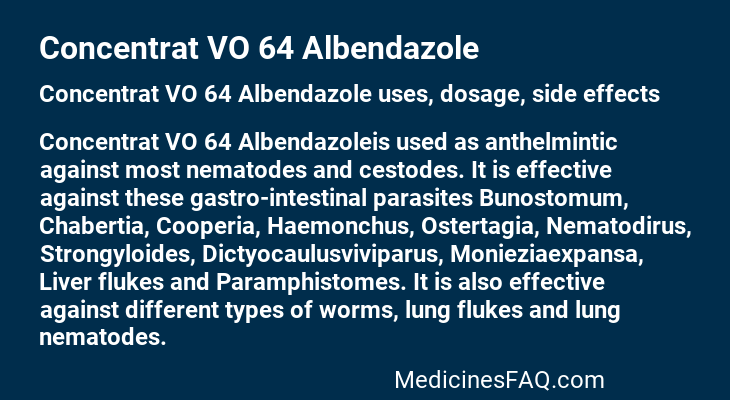 Concentrat VO 64 Albendazole