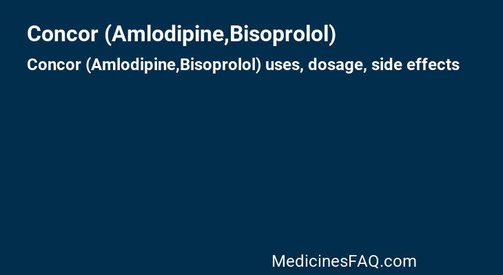 Concor (Amlodipine,Bisoprolol)