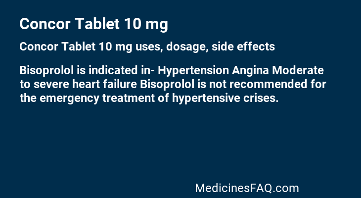 Concor Tablet 10 mg