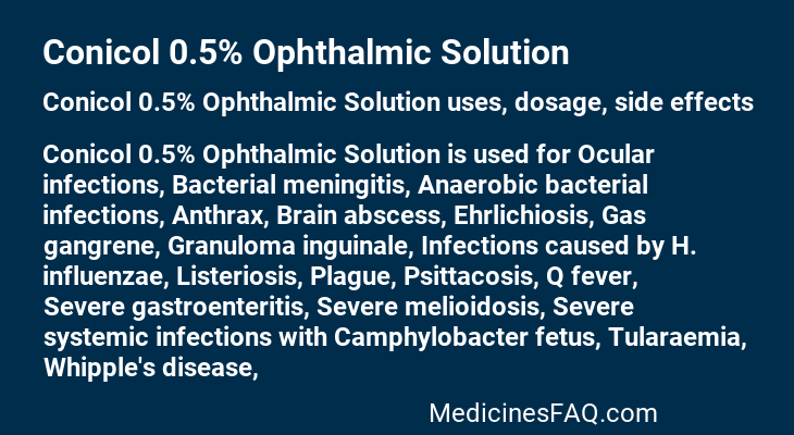 Conicol 0.5% Ophthalmic Solution